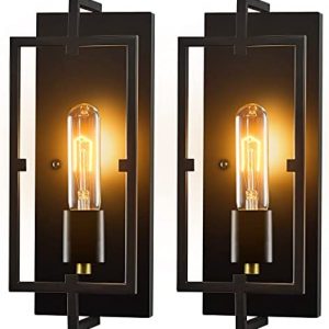 Wall Sconces, Wall Lights Set of Two,Rustic Home Decor Wall Lamp Bathroom Light Fixtures Farmhouse Lighting Industrial Wall Decor for Bedroom Living Room Kitchen Bar,E26 Base, Hardwired, Bulb Included