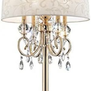 OK Lighting OK-5155T 32.5″ H Aurora Table LAMP , White