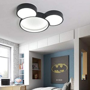 Ceiling Light XINDAR LED Acrylic Flush Mount Ceiling Light Fixtures with Cartoon Mouse Head Shade for Kids Room Girls Room Children’s Room Boys Room Bedroom, White Light