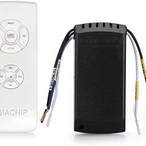 QIACHIP Upgrade Universal WIFI Ceiling Fan ligh Remote Control Kit, Wireless Fan Speed Lamp Controller with Timing Compatiple for Alexa, Google Home, Phone,Voice Control