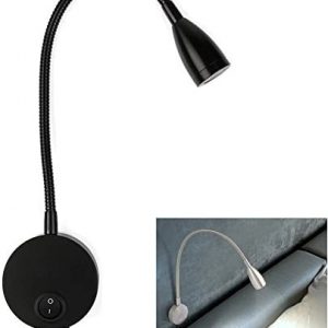 Bedside Reading Light, Flexible Gooseneck LED Bed Reading Lamp, Wall Mounted Spot Lamp Lights, Wall Light Sconce Lamp LED Lighting for Book Reading in Bed, 3W Bright Night Lighting Lamp with Switch