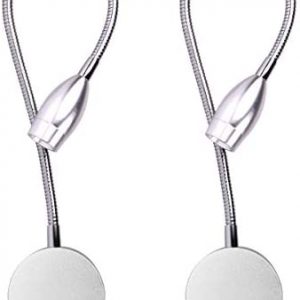 Reading Lamps, LED Wall Mounted Reading Light for Bed Headboard Goose Neck Plug Wired Sconce Lamp (2 Pack, 3000K Warm White)
