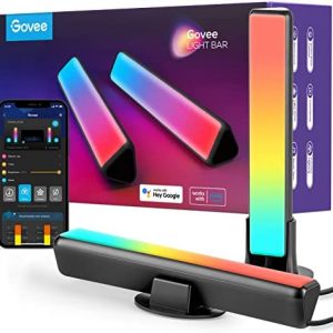 Govee Smart LED Light Bars, Work with Alexa and Google Assistant, Gaming Lights, RGBICWW WiFi TV Backlights with Scene Modes and Music Modes for Gaming, Pictures, PC, TV, Room Decoration