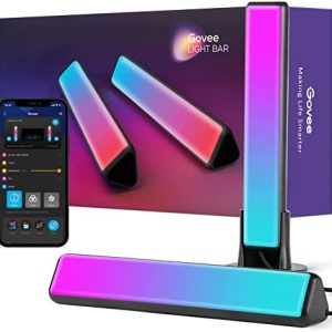 Govee Smart Light Bars, RGBICWW Smart LED Lights with 12 Scene Modes and Music Modes, Bluetooth Color Light Bar for Entertainment, PC, TV, Room Decoration