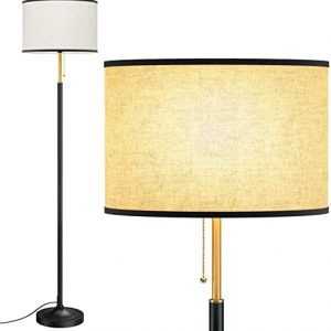 LEPOWER Floor Lamps for Living Room, Modern Standing Lamp for Bedroom, Black Tall Floor Light, Mid Century Floor Lamp, Minimalist Studying Lamp for Office, Study Room (E26 9W Bulb Included)