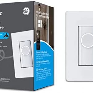 GE CYNC Smart Light Switch On/Off Button Style, No Neutral Wire Required, Bluetooth and 2.4 GHz Wi-Fi Switch, Works with Alexa and Google Home (1 Pack) Packaging May Vary