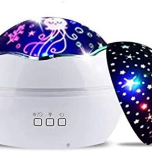 Star Light Projector for Bedroom, Night Galaxy Lights for Kids Sensory Sky Lighting Rotating Starry Lamps, Childrens Bed Show Lights with 2 Sets of Films Color Changing Mode Birthday Christmas Gifts