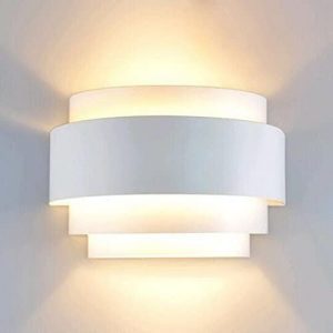 LightInTheBox Modern Wall Light Fixture, Half Moon Indoor Wall Sconce Metal Wall Lighting Lamp White for Stair, Hallway, Home Theatre, Bedroom(1PCS)
