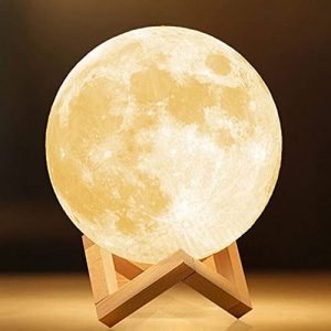 3D Printing Moon Lamp Kids Night Light Change Remote & Touch Control USB Rechargeable Gift for Baby Girls Boys (16 Colour)
