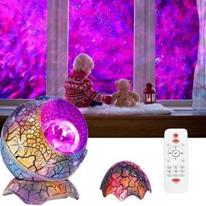 Starry Night Light Projector, Easter Decorations Eggs Star Projector Galaxy Light Projector for Bedroom, Bluetooth Speaker&19 White Noise& Timing, 14 Night Lights for Kids Room, Gaming Room
