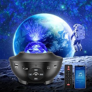 KICOCOBIBI Star Projector, Galaxy Projector,4 in 1 w/21 Lighting Modes Night Light Projector Ocean Wave Projector with Music Player Bluetooth Speaker Remote Control for Kids Adults Bed Game Room