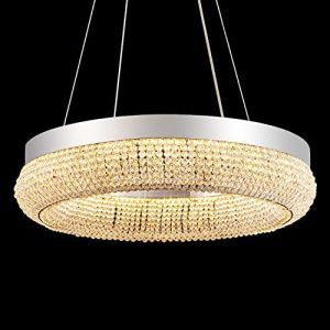 Crystal Chandelier Lighting for Dining Rooms Kids Bedroom Foyer Entryway Ceiling Hanging Pendant Chandelier Light Fixture Small Crystal Bead Raindrop Lamp 16’’ LED Pendant Lights