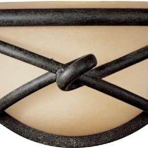 Minka Lavery Wall Sconce Lighting 971-138, Aspen II Glass Wall Lamp Fixture, 1 Light, 60 Watts, Bronze