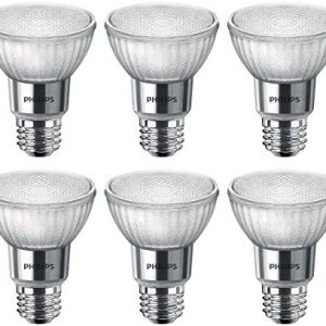 Philips LED Flicker-Free PAR20 Dimmable Light Bulb, EyeComfort Technology, 500 Lumen, Cool White Light (4000K), 7W=50W, E26 Base, 6-Pack