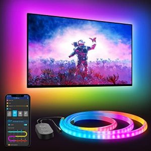 Govee TV LED Backlight, RGBIC Neon LED Lights for TV, 9.84ft Smart WiFi TV Backlight for 48-55 inch & 65-75 inch TVs, Works with Alexa, Google Assistant and Govee Home APP, Music Sync, 64 Scenes Mode