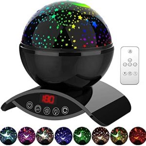 YSD Night Lighting Lamp, Modern Star Rotating Projection, Romantic Star Projector Lamp for Kids, USB Rechargeable & Remote Control, Gifts for Kids,Bedroom(Upgrade)