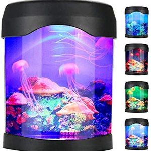 USB Jellyfish Lamps, Electric Aquarium Tank Ocean Night Lights LED Jellyfish Mood Lights with Color Changing for Living Room Home Bedroom Desktop Decoration Gift for Kids and Adults