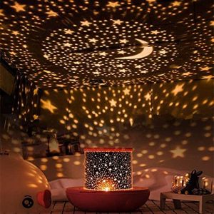 WINICE Remote Control and Timer Design Seabed Starry Sky Rotating LED Star Projector for Bedroom, Night Light for Kids, Night Color Moon Lamp for Children Baby Teens Adults(Pink)