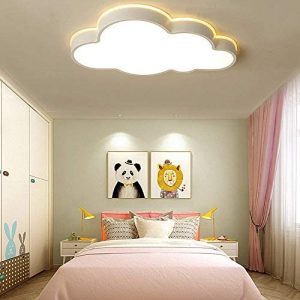 LAKIQ Modern Creative Acrylic LED Lights Cloud Shape Children Room Ceiling Light Flush Mount Ceiling Chandelier Lighting Fixture for Kids Bedroom Kindergarten Living Room (Warm Light, 25.5”)