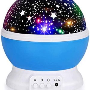 Night Light for Kids, Fortally Kids Night Light, Star Night Light, Nebula Star Projector 360 Degree Rotation – 4 LED Bulbs 12 Light Color Changing with USB Cable, Romantic Gifts for Men Women Children