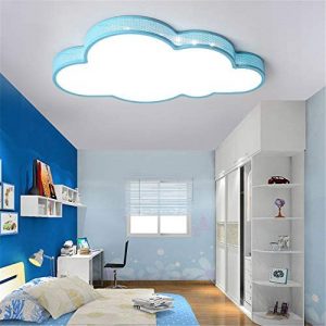 RUNNUP LED Hollow Cloud Ceiling Light Cute Acrylic Flush Mount Light with White Lighting for Baby Nursery Decorations Gifts Bedroom Kids Room,Blue-21.5″
