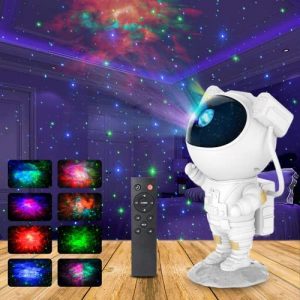 Astronaut Star Projector Galaxy Night Light,Starry Sky&Nebula on Ceiling Wall for Kids Room Bedroom Decor,45/90 Min Timer Turn Off with Remote Control,Gift for Children Adults,Gaming Lighting