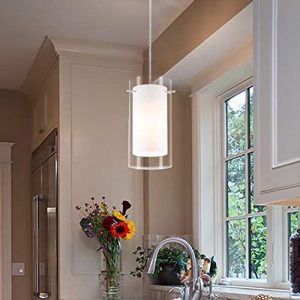 Mini Glass Pendant Lighting 1 Light Chrome Chandeliers Kitchen Island Ceiling Light Fixtures……
