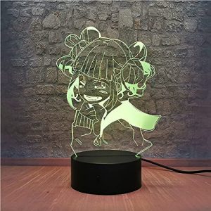 Himiko Toga Night Light Japan Comic Japan Classic Anime Cartoon lamp Smart Touch Remote Control Base Cool Girl Room Decor Night Light for Kids Children Story Lighting Birthday Holiday Party Display