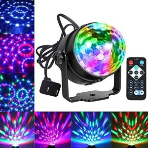 Party Lights Disco Ball Dj Lights, Blingco Disco Ball Lamp Sound Activated Strobe Light LED Stage Lights Effect Show Lighting Disco Light for Birthday DJ Kids Xmas Club Karaoke Wedding