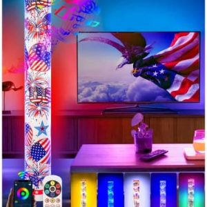 RGB Floor Lamp,KNONEW Led Color Changing Corner lamp with APP & Remote Control, Modern Mood Lighting with Music Sync & Timing Function for Living Room, Gaming Room, Independence Day