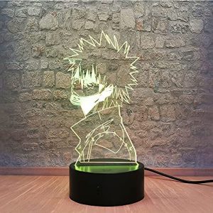 Hero Team Manga boy Dabi Figure Night Light Anime Japan Classic Anime lamp 3D LED Illusion Bulb Comics Fans Room Decor Kids Holiday Party Display Story Lighting
