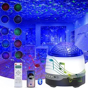 Star Projector Galaxy Light,Galaxy Projector for Bedroom,8 White Noise,10 Lighting Modes,Remote Control,Music Speaker,Timer,Night Light Projector for Kids Adults Gaming Room,Ceiling, Room Decor
