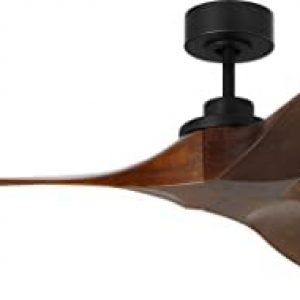 Monte Carlo 3CLNSM60MBK Collins SmartĀ 60″ Damp Locations Ceiling Fan with Hand Remote, 3 Dark Walnut Blades, Midnight Black