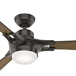 Hunter Signal Indoor Wi-Fi Ceiling Fan with LED Light and Remote Control, 54″, Noble Bronze