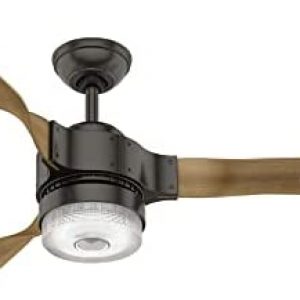 Hunter Apache Indoor Wi-Fi Ceiling Fan with LED Light and Remote Control, 54″, Noble Bronze
