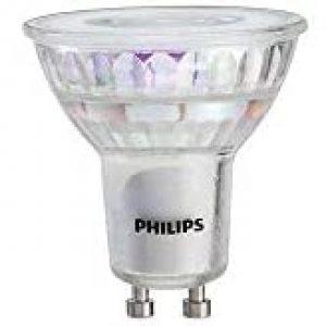 Philips LED Flicker-Free GU10 Bulb, 380 Lumen, Bight White Light (3000K), 4W=50W, Title 20 Certified, 3-Pack