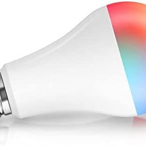 Smart WiFi Light Bulbs, LOHAS 14W LED Color Changing Light, 100W Equivalent, 1400LM, RGBCW 2700K-6500K, Dimmable Smart Bulb, Works with SiRi, Alexa & Google Home, 2.4GHz WiFi Only, No Hub Required