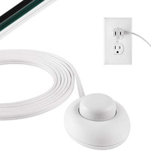 Philips Accessories, White, Philips Plug-in Footswitch, 9 Ft Long Cord, One Polarized Outlet, On/Off Switch, Perfect for Holiday/Christmas Indoor Lighting, SPS1036WF/37
