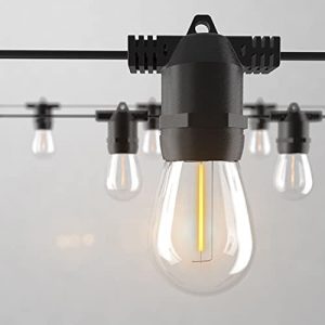 alitade S14 LED Outdoor String Lights, Shatterproof IP65 4 Pack x 27Ft (Maximum 918Ft) Outdoor Lights for Patio Lights Outdoor Waterproof, Outside Lights for Outdoor Lighting, Edison Vintage Backyard