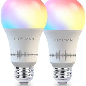 Smart Light Bulbs,Wi-Fi LED Lights,Multi-Colored and Warm to Cool White,Works with Alexa,Google Assistant and Siri,No Hub Required,2 Pack,A19 E26,7.5W 800LM