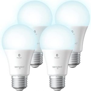 Sengled Alexa Light Bulbs 100W Equivalent, Smart Light Bulbs 1500LM Bluetooth Mesh, Smart Bulbs That Work with Alexa Only, A19 5000K Dimmable LED Bulb 100W, High Brightness, No Hub Required, 4 Pack