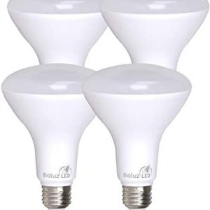 4 Pack Bioluz LED 90 CRI BR30 LED Bulbs Dimmable 7.5W = 65 Watt Replacement 2700K Warm White 650 Lumen Indoor Outdoor Flood Lights UL Listed Title 20 High Efficacy Lighting (Pack of 4)