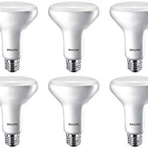 Philips LED Flicker-Free BR30 Flood Light Bulb, Non-Dimmable, EyeComfort Technology, 650 Lumen, Soft White Light (2700K), 9W=65W, E26 Medium Screw Base, 6 Pack