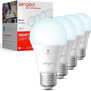 Sengled Smart Light Bulb, Bluetooth Mesh Smart Bulb That Works with Alexa Only, Standard A19, Dimmable Daylight 5000K, E26 60W Equivalent 800LM, 4 Pack – A Certified for Humans Device