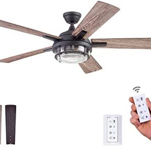 Prominence Home 51484-01 Freyr Ceiling Fan, 52, Textured Black