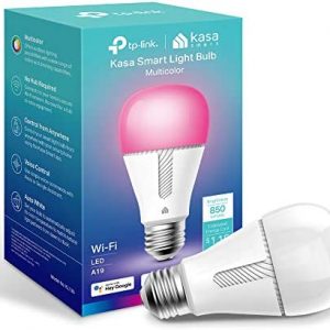 Kasa Smart Bulb, 850 Lumens, Full Color Changing Dimmable WiFi LED Light Bulb Compatible with Alexa and Google Home, A19, 9.5W,2.4Ghz only, No Hub Required 1-Pack(KL130)
