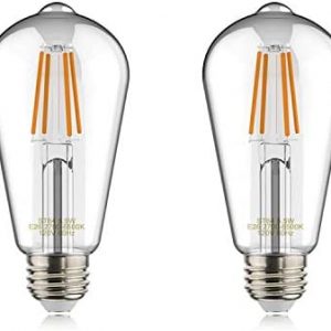 helloify Edison ST19(ST64) WiFi LED Smart Bulb, Filament Vintage Style, Tunable White Changing, Work with Alexa Google Home (No Hub), E26, 2700K-6500K, 2Pack, Daylight White
