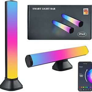 Smart RGB Light Bar, Color Changing Gaming Lights with Music Sync Ambient Lighting with App Control Smart LED Light Bars for Room, Desk, PC, TV Backlight, Gaming Room Decor