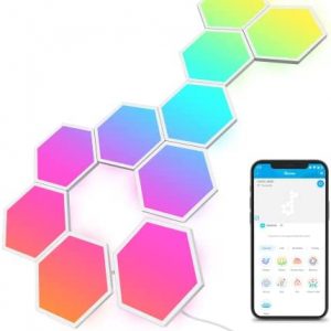 Govee Glide Hexa Light Panels, RGBIC LED Hexagon Wall Lights, Wi-Fi Smart Home Decor Creative Lights with Music Sync, Works with Alexa Google Assistant for Living Room, Bedroom, Gaming Rooms,10 Pack