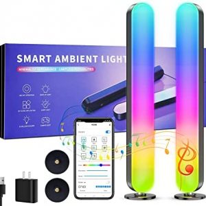 LED Strip Lights, 13.7 Inch TV Smart Light Bars for 45-70 inch TVs WiFi TV Backlight Music Sync Voice Control RGB Play Lights Bars for Gaming, PC, TV, Party, Bedroom Decoration Light, Work with Alexa